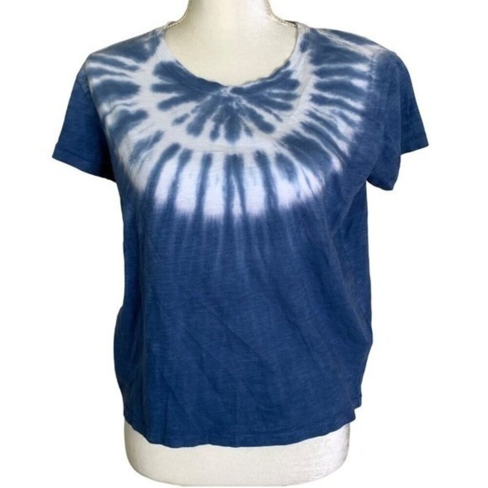 Vineyard Vines‎ Women's SURF TEE Blue Short Sleeve Cotton Tie Dye Shirt Size XXS